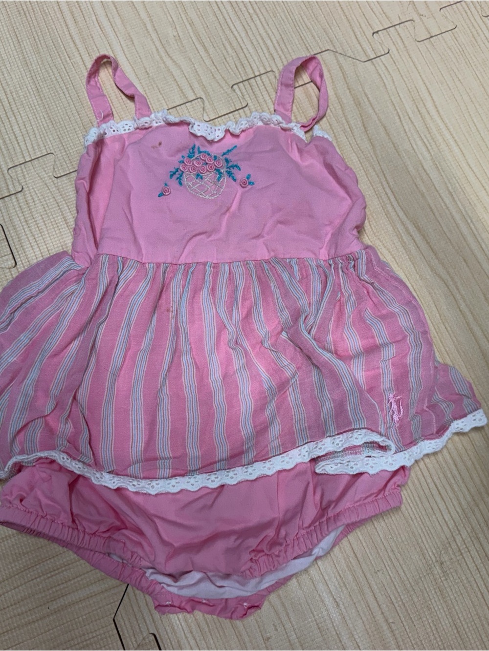 Well Dressed Wolf Pink Romper Dress Size 12M